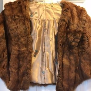 Vintage 1950's Mink Fur Stole Cape - Stunning!